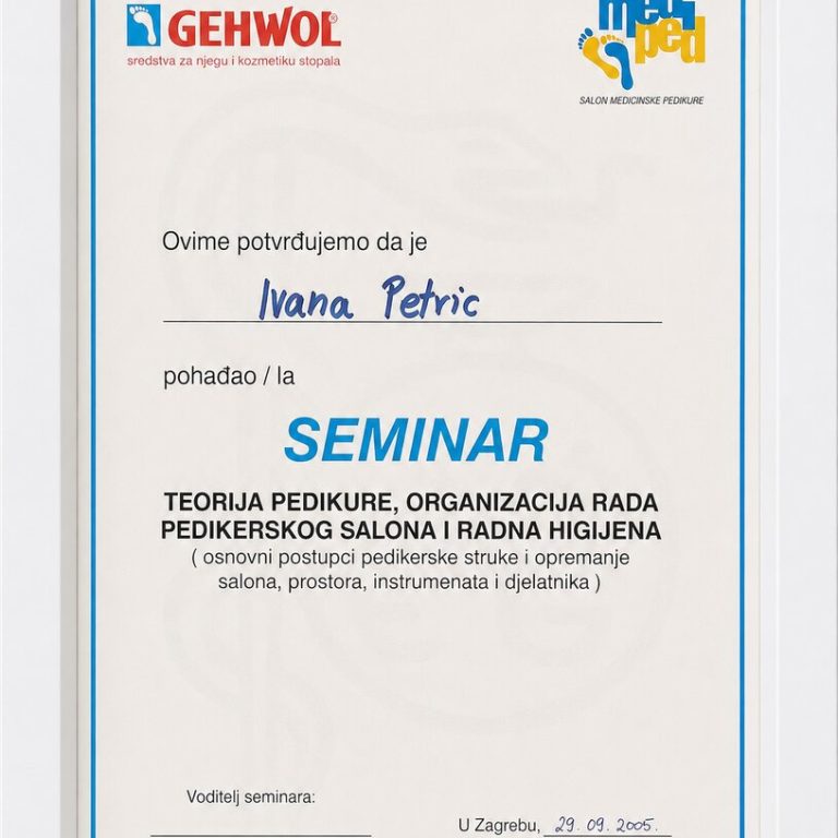 Pedikura i higijena salona